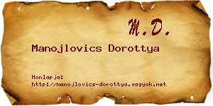 Manojlovics Dorottya névjegykártya